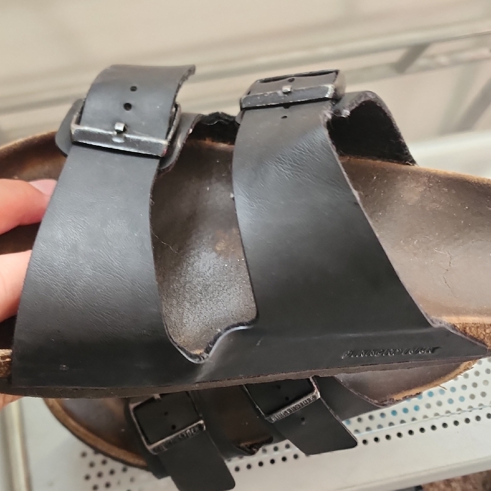 Birkenstock Brown Dark Leather Sandals - Picture 6 of 13